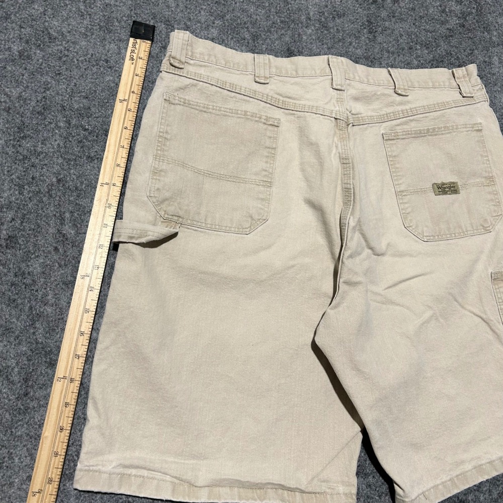 Wrangler Hero Tan Carpenter Shorts Baggy Skater Y2K Retro Size 38 - Picture 3 of 6
